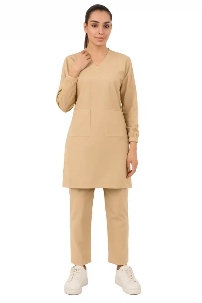Modest v-neck Womens Scrub